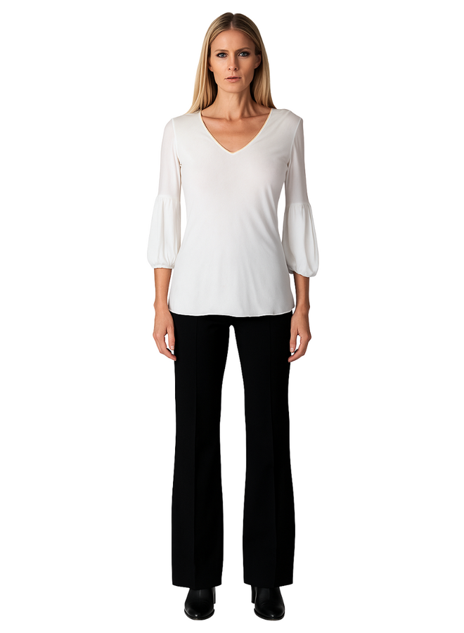Petit Pois 3/4 Puff Sleeve in White