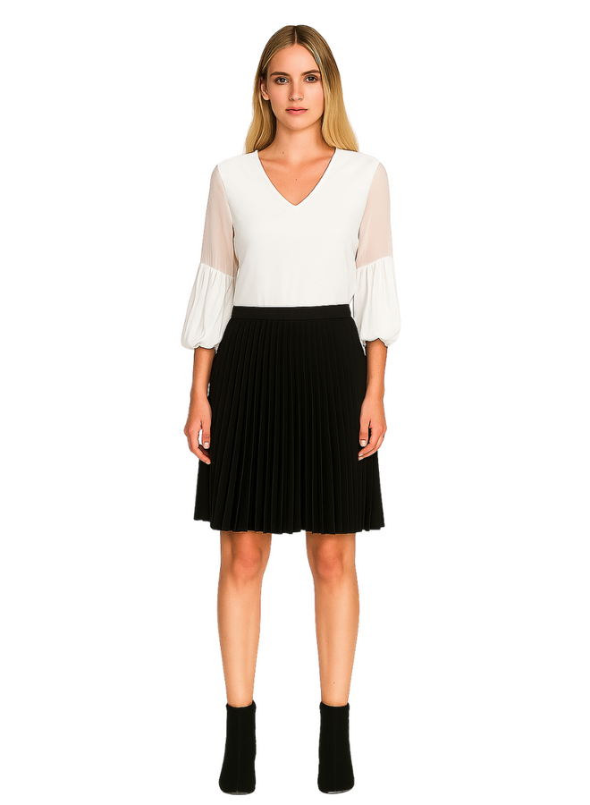 Petit Pois 3/4 Puff Sleeve in White