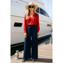 Petit Pois Palazzo Sailor Pant In Midnight Blue