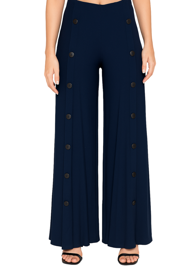 Petit Pois Palazzo Sailor Pant In Midnight Blue