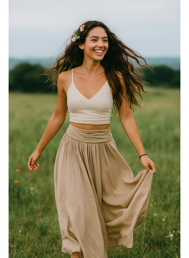 Bohemian Skirt in Taupe