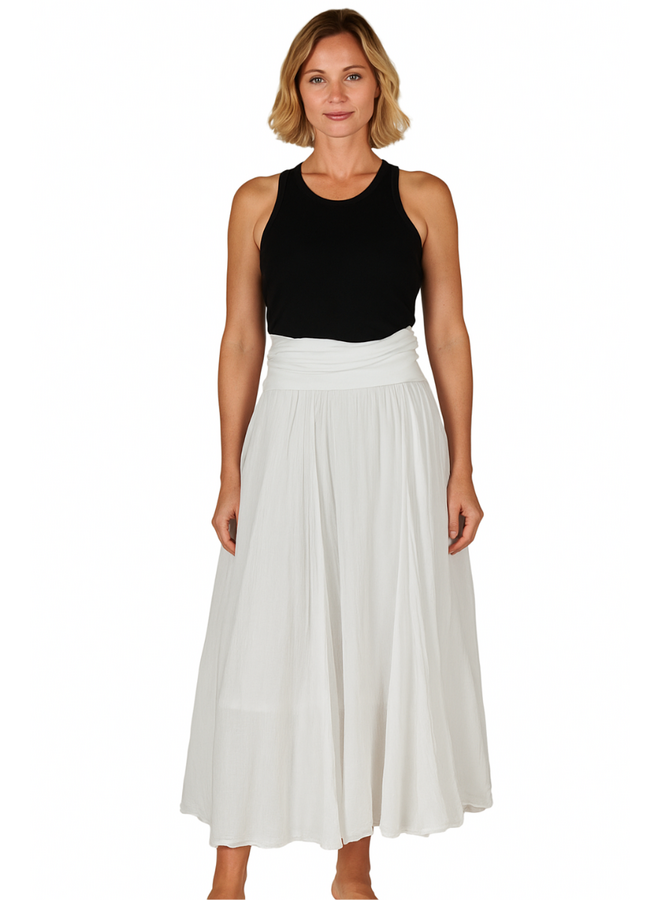 Bohemian Skirt in White
