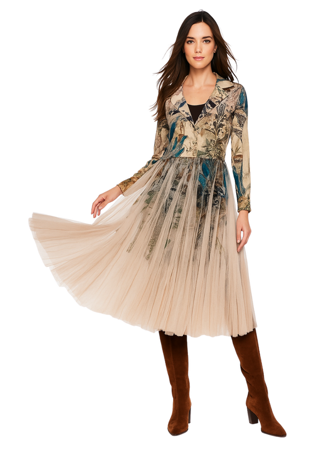 Tulle Maxi Blazer