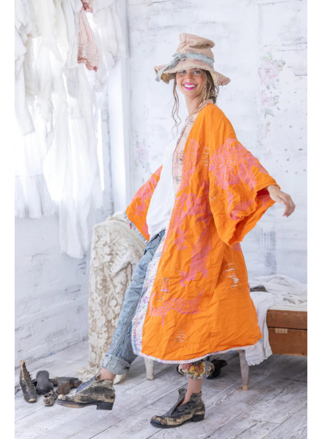 Magnolia Pearl Dharma Dragon Embroidered Kimono