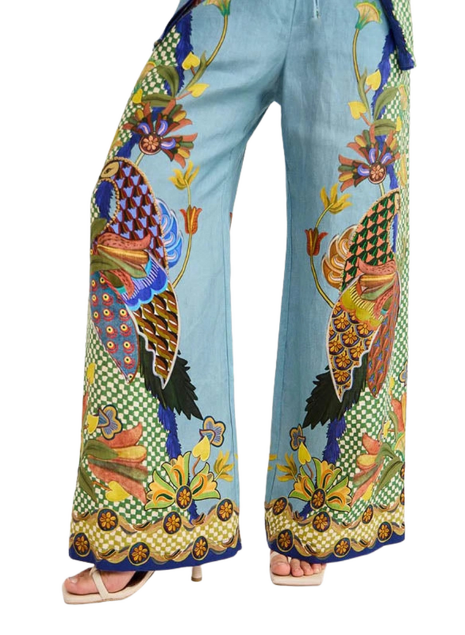 Floral Peacock Pant