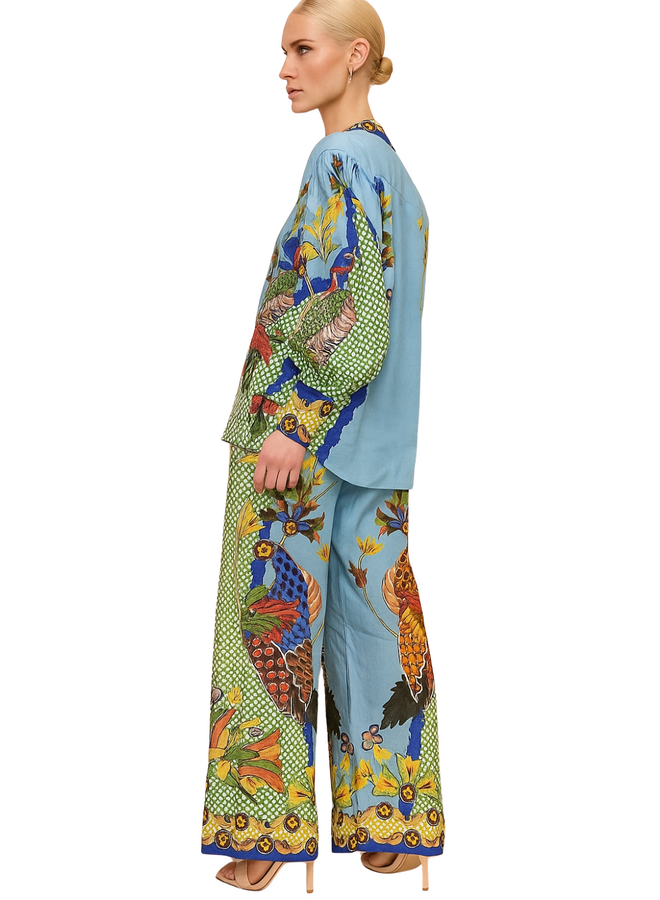 Floral Peacock Pant