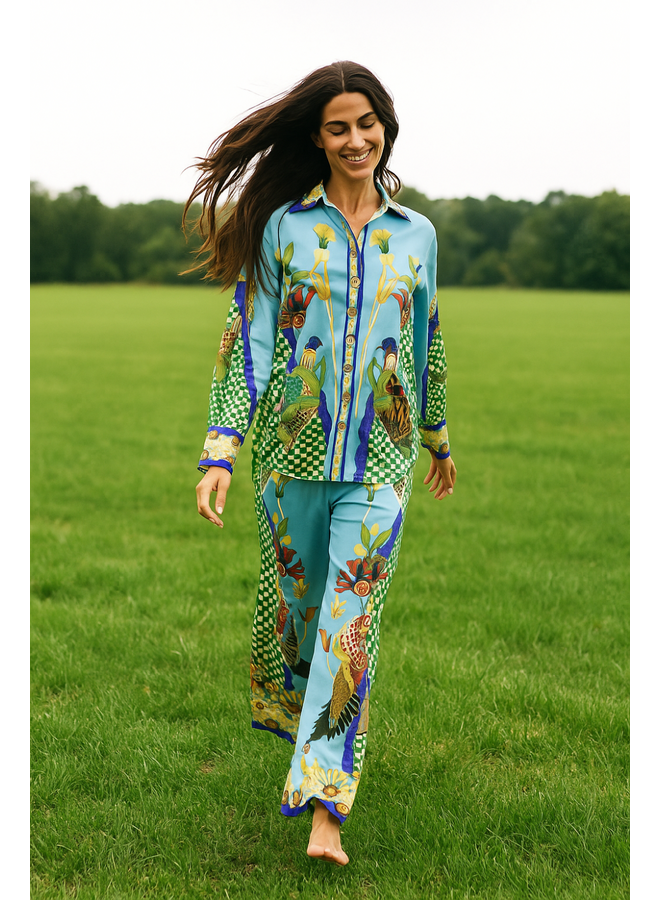 Floral Peacock Pant