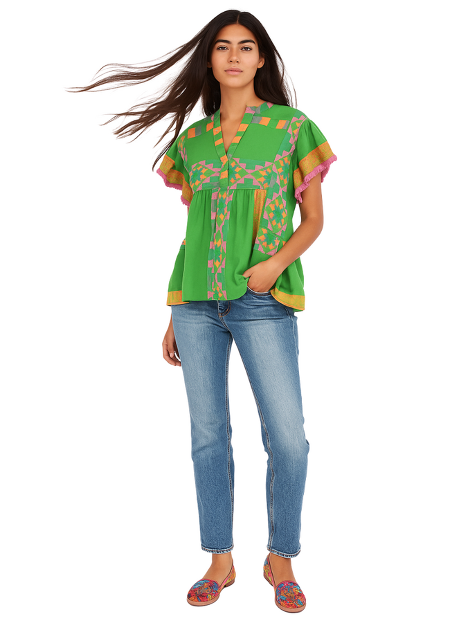 Ivy Jane Tiered Woven Top