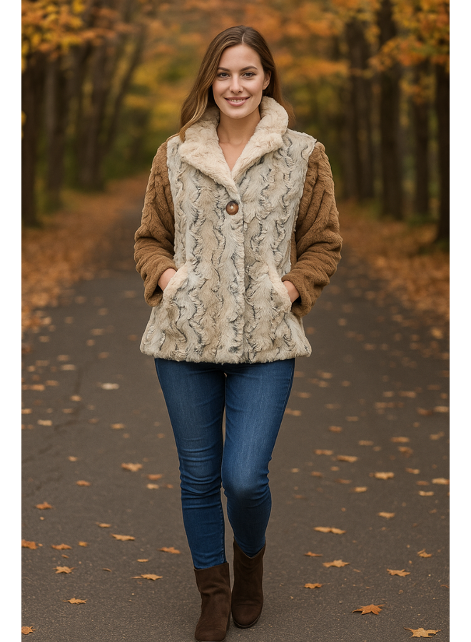 Ivy Jane Patchwork Fur Jacket