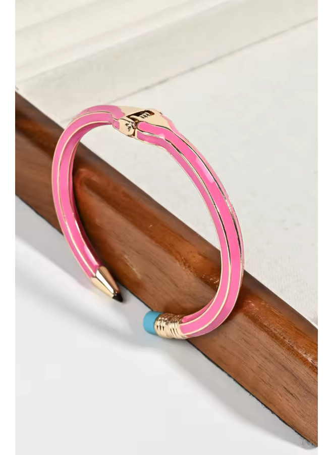 Pink Pencil Bracelet