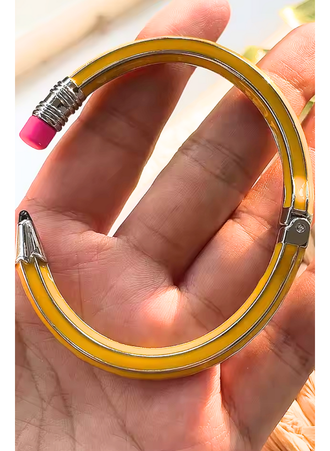 Yellow Pencil Bracelet