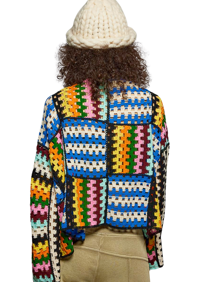 Multi-Color Crochet Cardigan