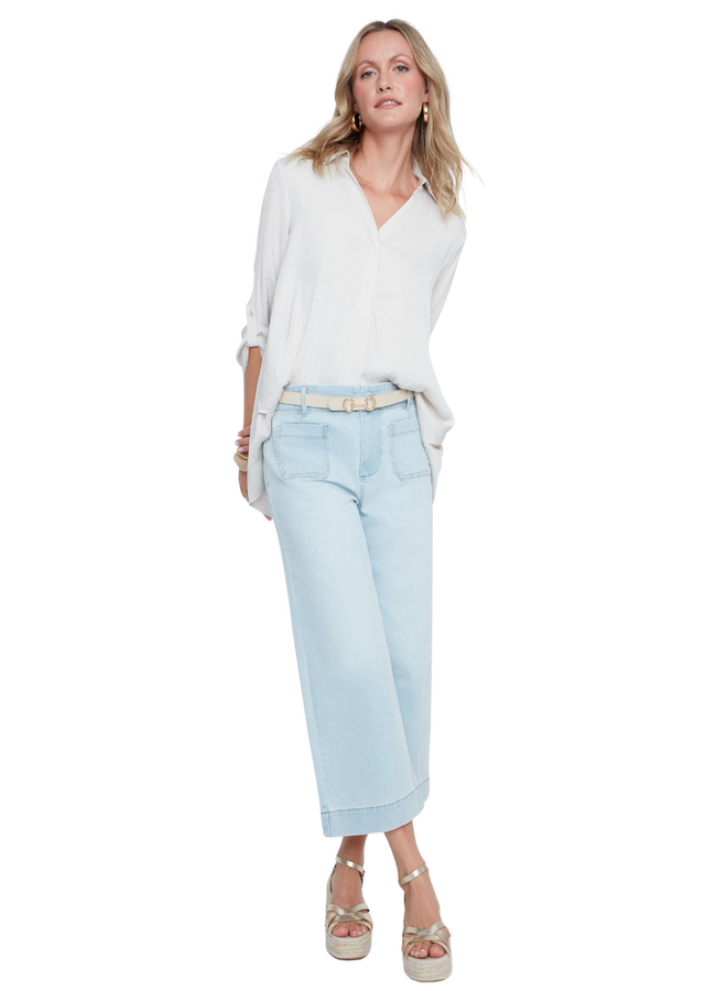 Renuar Soft and Beautiful Blouse in Oyster