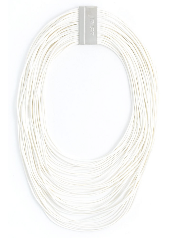 Tight Rope Necklace in White