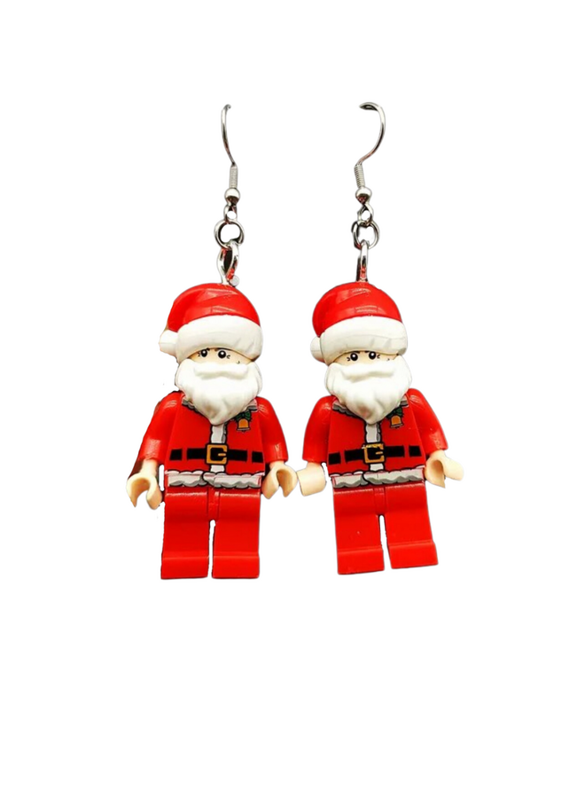 Lego Santa Earrings