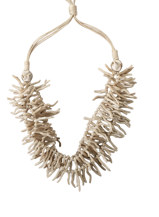 Beige Faux Coral Necklace