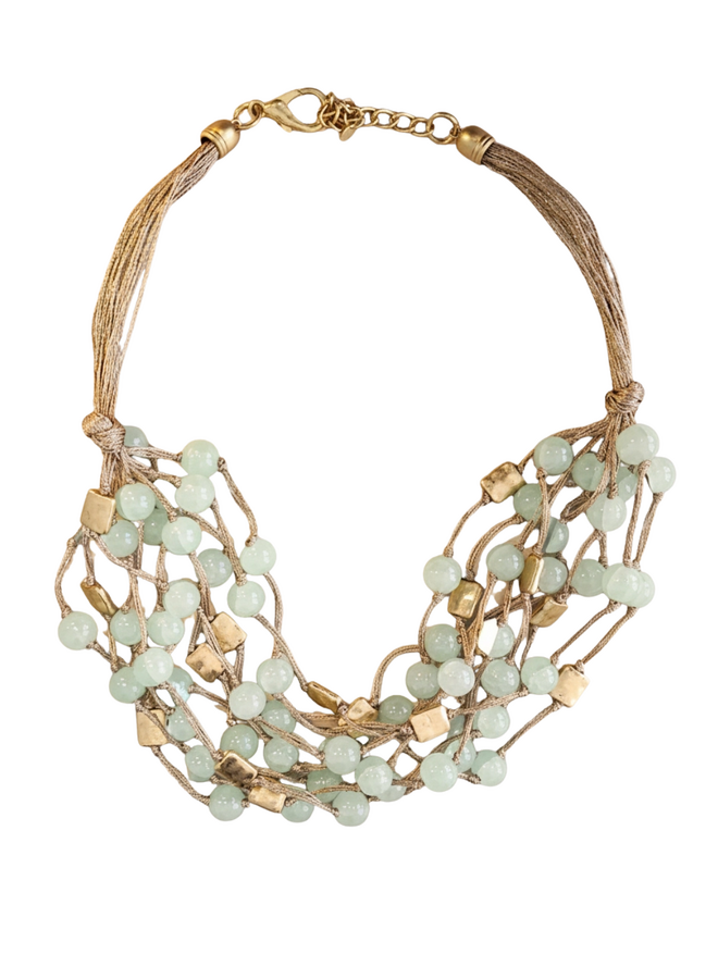 Beaded Seafoam Necklace