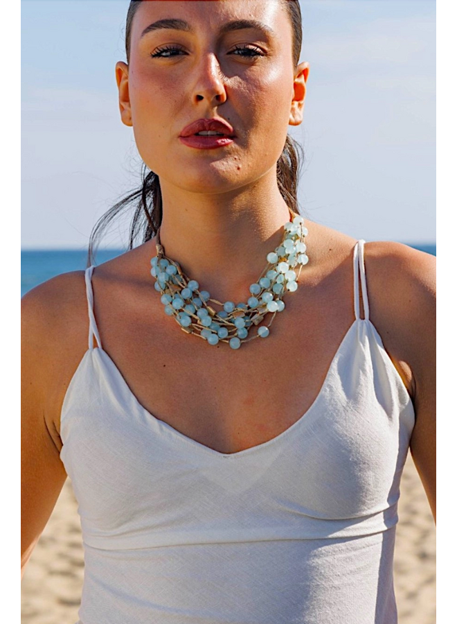 Beaded Seafoam Necklace