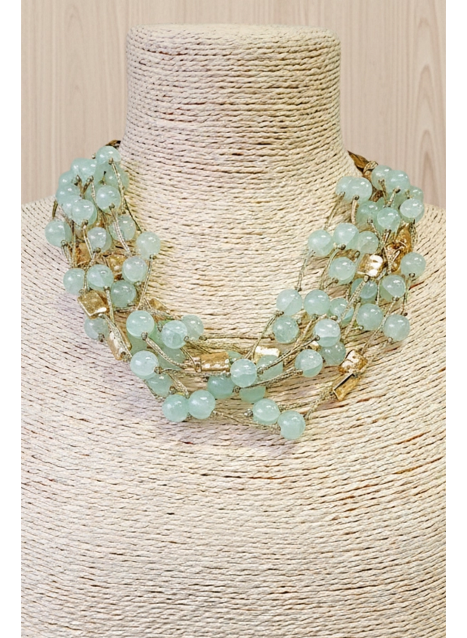 Beaded Seafoam Necklace