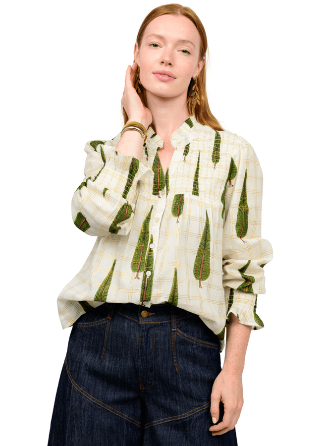 Ivy Jane Metallic Plaid Tree Top