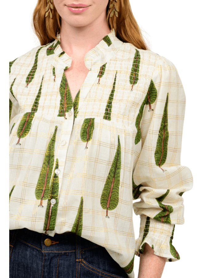 Ivy Jane Metallic Plaid Tree Top