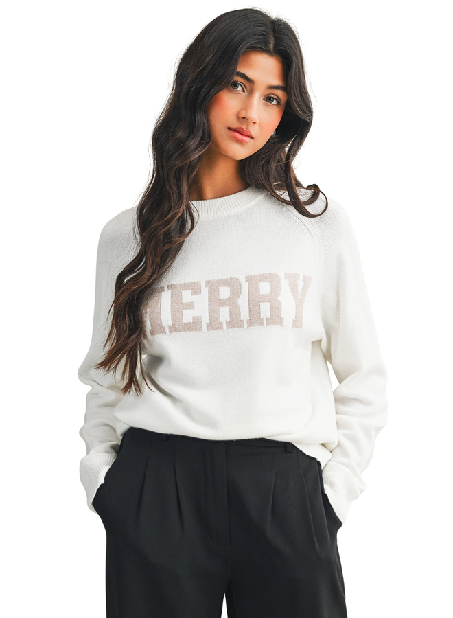 Merry Sweater in White