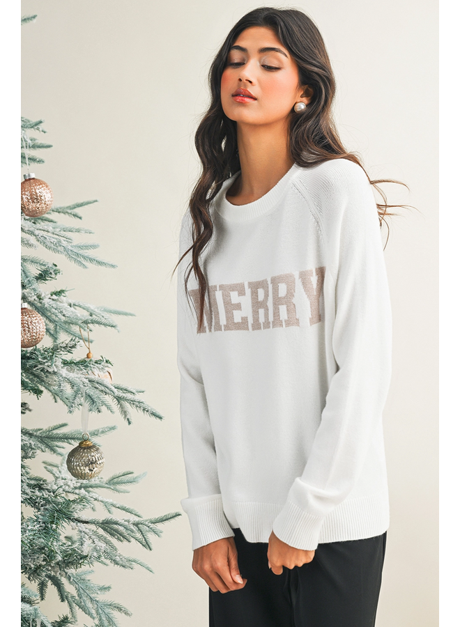 Merry Sweater in White