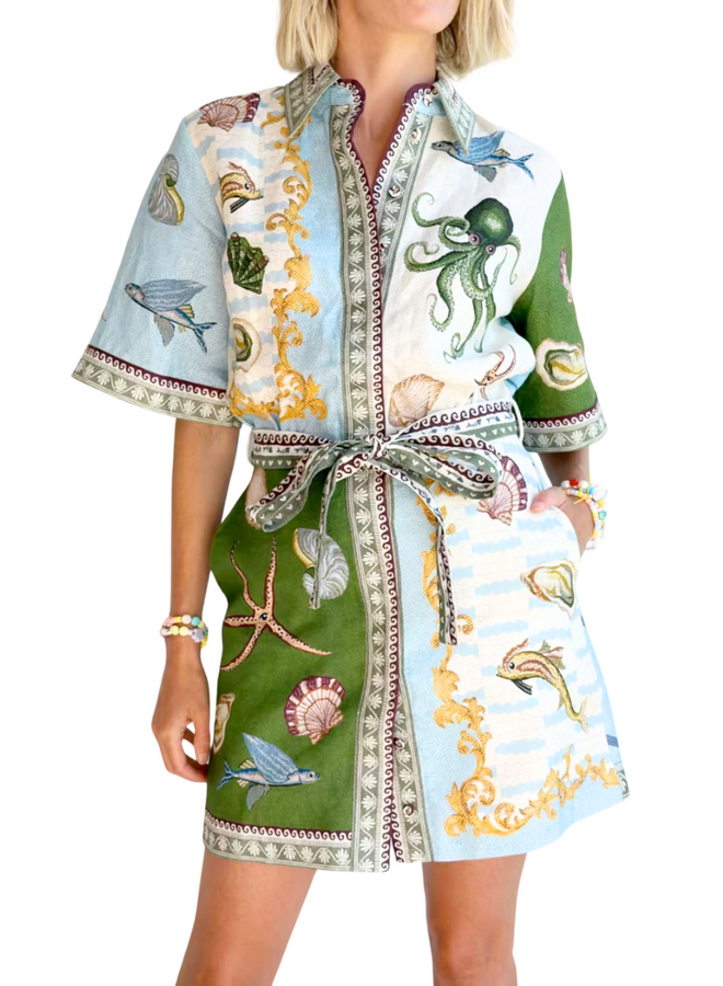 Ocean Shirt Dress