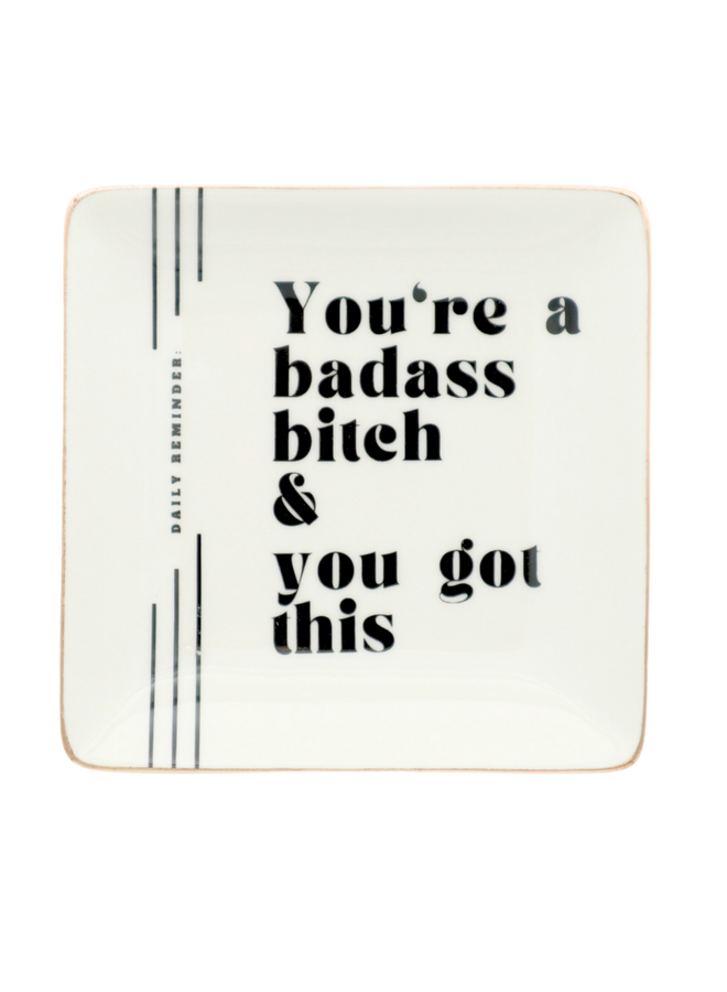 Square Ring Dish "Bad Ass Bitch"