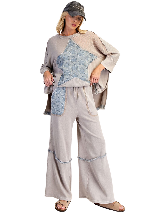 Star Patch Terry Pants