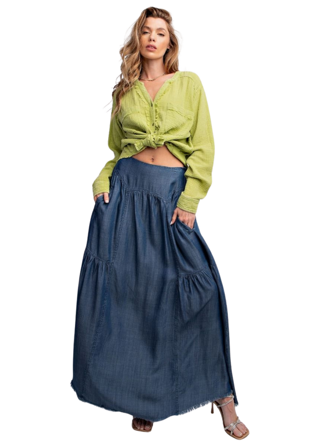 Denim Maxi Skirt