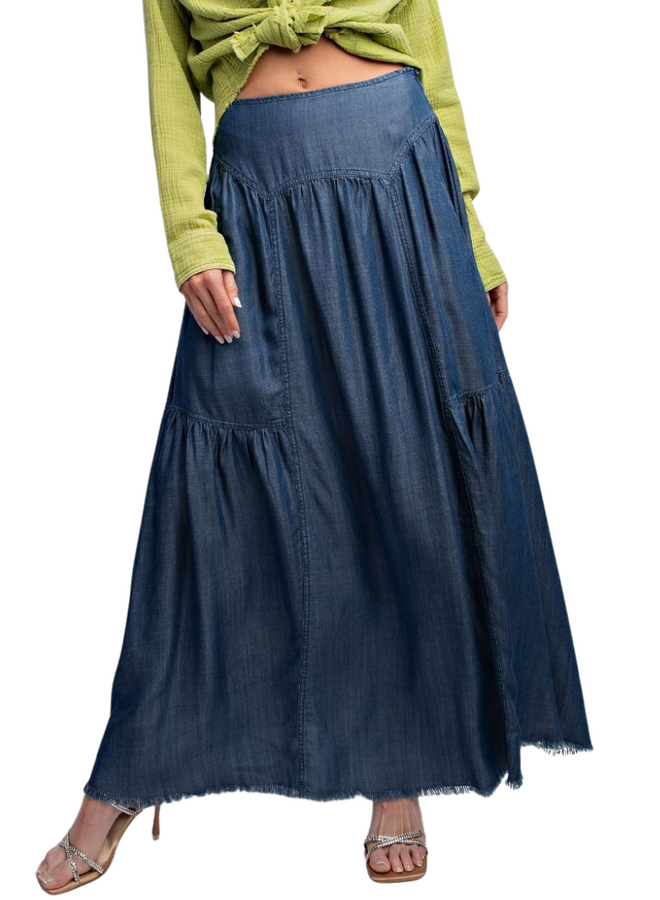 Denim Maxi Skirt