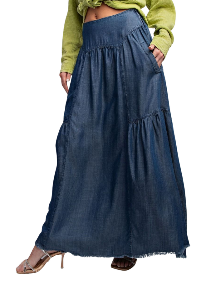 Denim Maxi Skirt