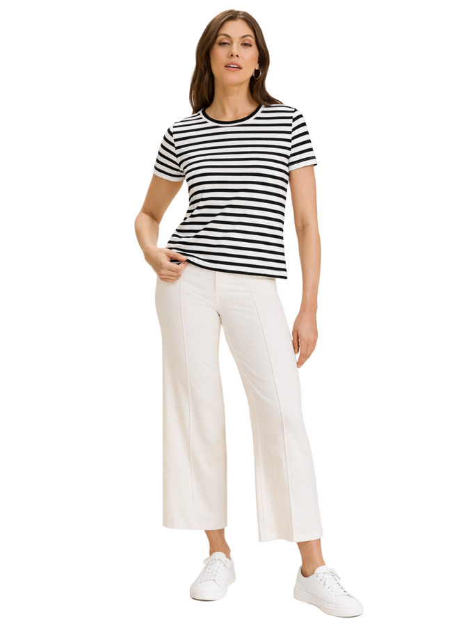 French Dressing Olivia Fringed Wide Leg Jean in White