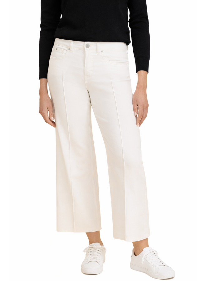 French Dressing Olivia Fringed Wide Leg Jean in White