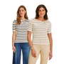 French Dressing Boatneck Striped Knit Top in Two Colors
