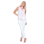 Renuar Cigarette Long Ankle Pant in White