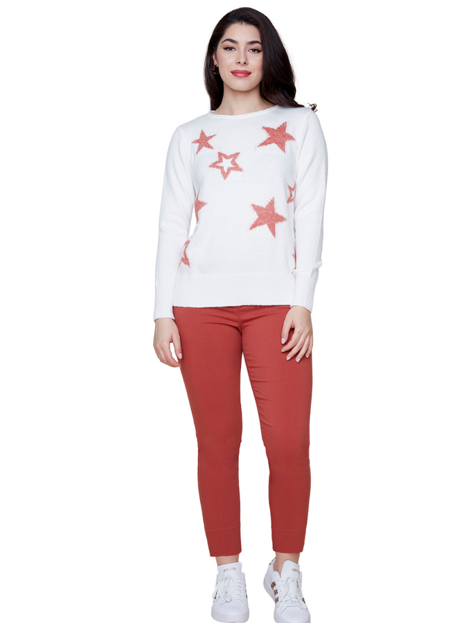 Renuar Star Sweater In Cream
