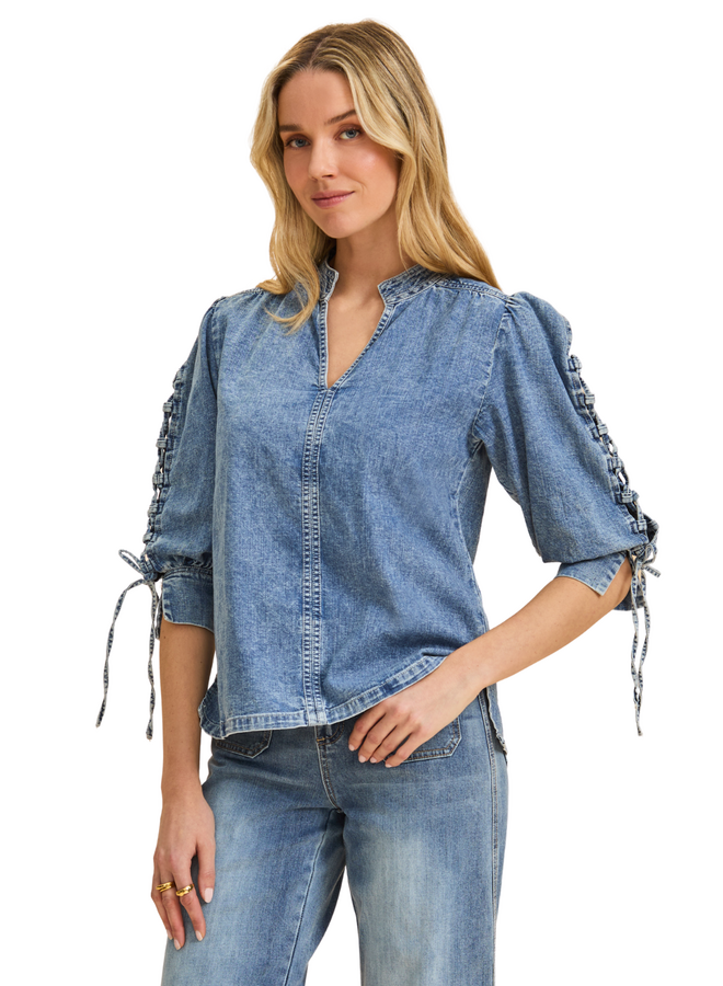 French Dressing Lace-up Chambray Shirt