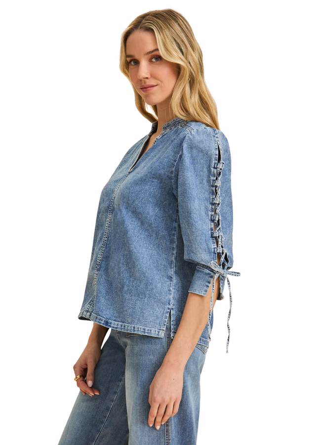 French Dressing Lace-up Chambray Shirt