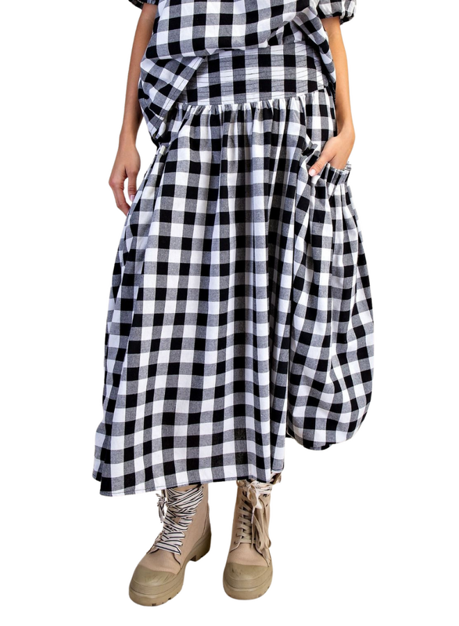 Gingham Maxi Skirt
