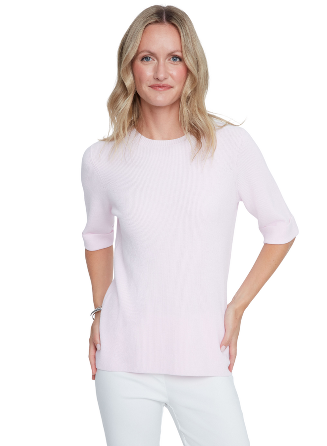 Renuar Ribbed Knit Top in Ballerina