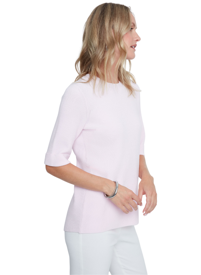 Renuar Ribbed Knit Top in Ballerina
