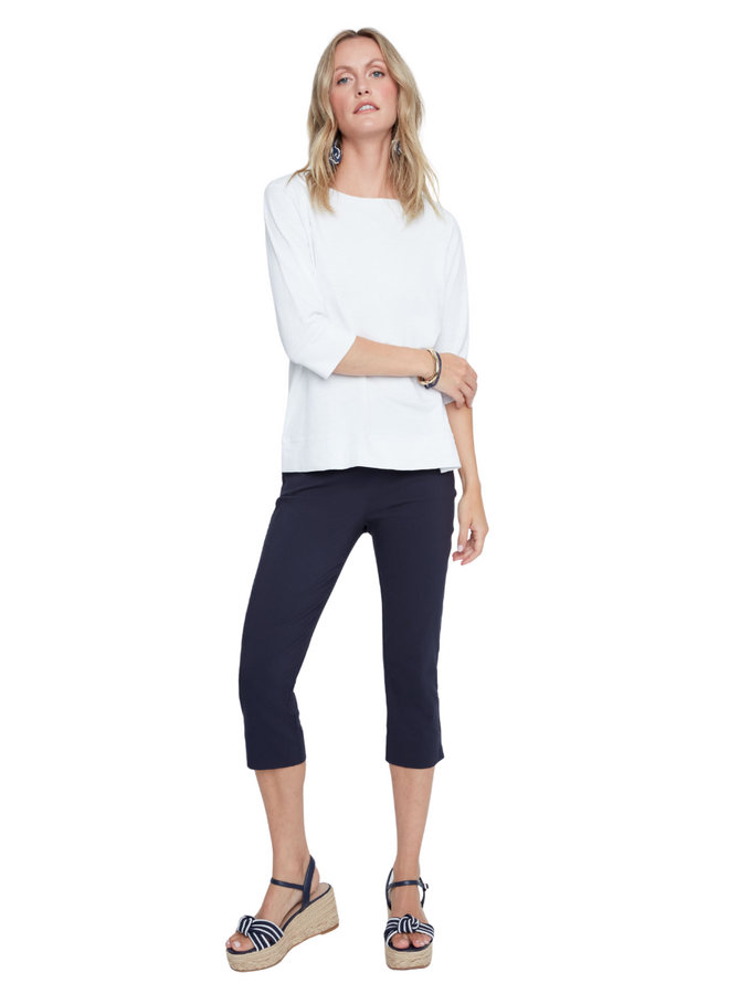 Renuar 3/4 Sleeve Comfort Tee in White