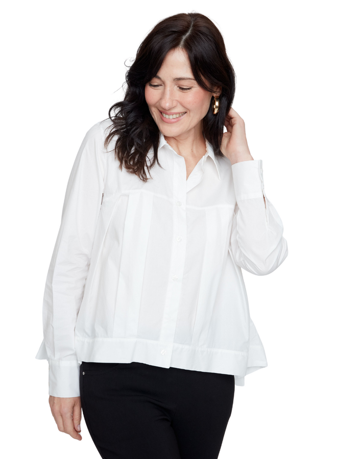 Renuar A-Line Blouse in White