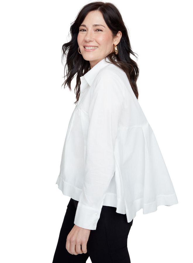 Renuar A-Line Blouse in White