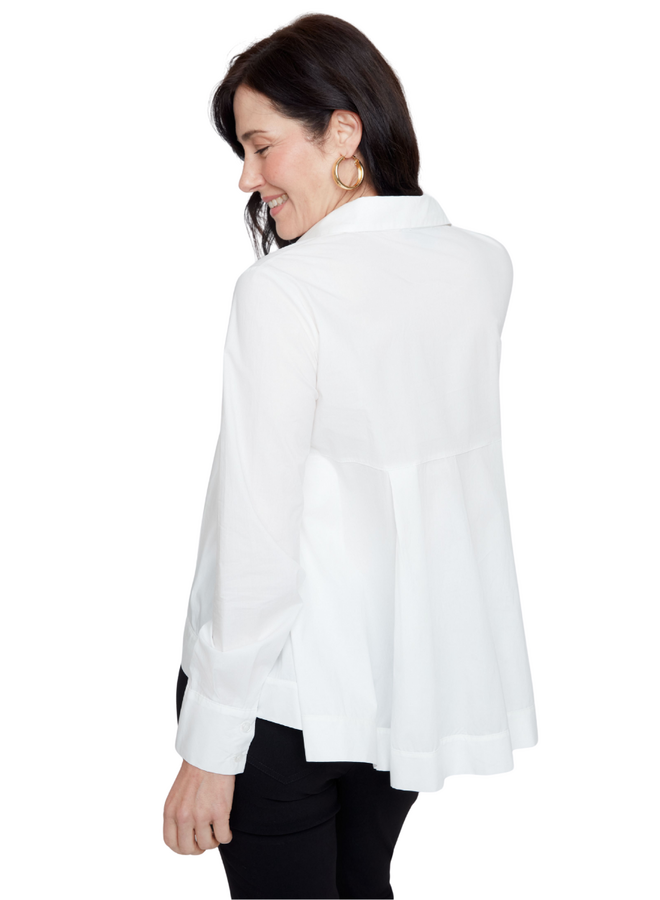 Renuar A-Line Blouse in White