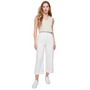 Renuar Crisp Cotton Crop Pant in White