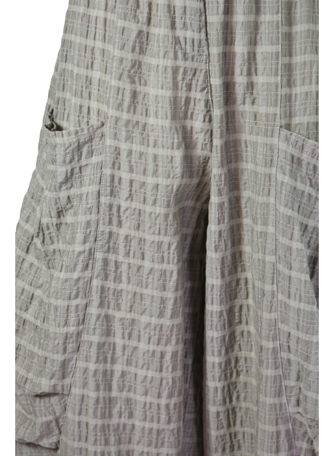 Gerties Double Pocket Seersucker Pant in Moon Rock