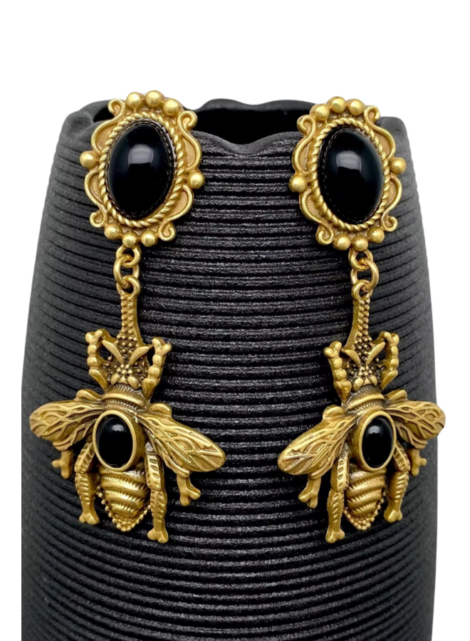 Vintage Style Bee Earrings